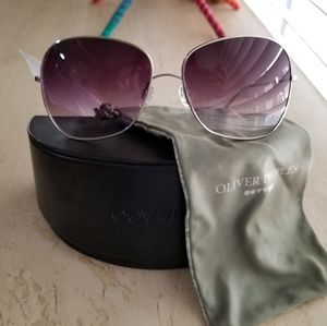 NEW - Oliver Peoples Elsie Silver Metal Sunglasses